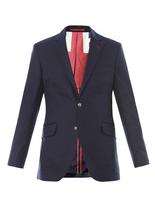 Thumbnail for your product : Hackett Union Jack-lined cotton blazer