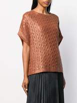 Thumbnail for your product : Fabiana Filippi short-sleeved cashmere top