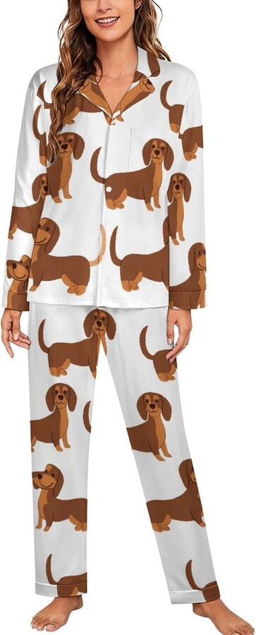 Christmas Pajamas Sausage Dog Pyjamas Womens Dachshund Shop The