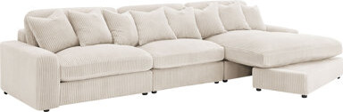Latitude Run Cassidy Sand Upholstered Sectional Sofa