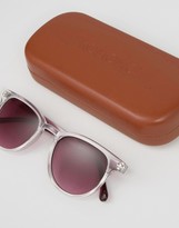 Thumbnail for your product : Komono Violet Square Sunglasses In Clear With Pink Gradient Lens