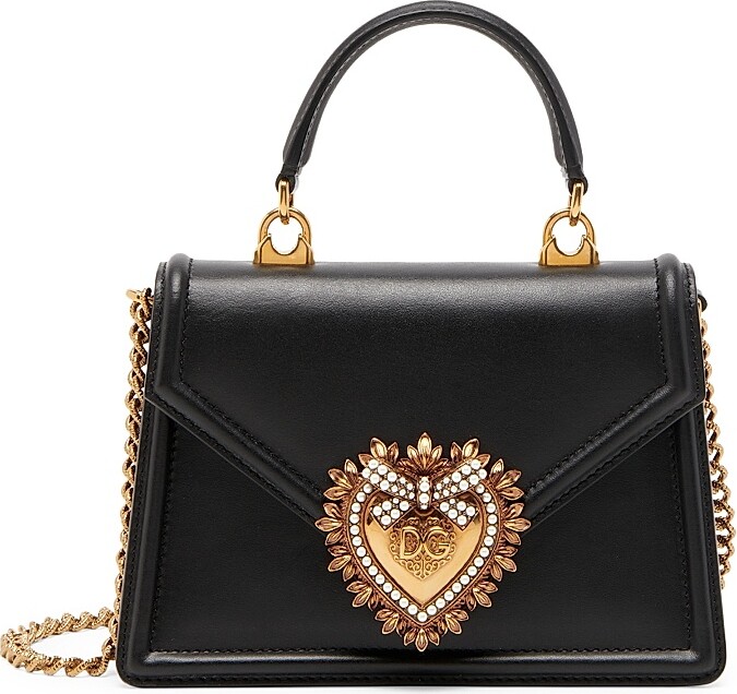 Dolce & Gabbana Women's Devotion Leather Top Handle Bag - Black