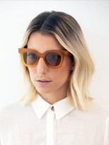 Thumbnail for your product : Lapima Lisa Square Acetate Sunglasses - Light Yellow