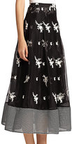 Thumbnail for your product : Sachin + Babi Embroidered Silk Tulle Skirt