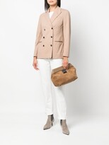 Thumbnail for your product : Brunello Cucinelli Leather-Panelled Crossbody Bag