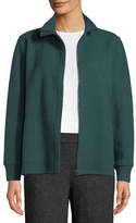 Thumbnail for your product : Eileen Fisher Boiled Wool High-Collar Zip-Front Jacket
