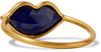 Marie Helene De Taillac 22-karat Gold Lapis Lazuli Ring - 7
