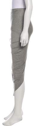Helmut Lang Asymmetrical Midi Skirt Grey Asymmetrical Midi Skirt