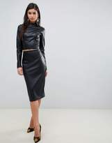 Thumbnail for your product : Forever Unique faux leather top and skirt co ord