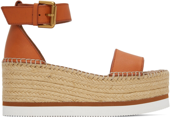 orange espadrille sandals