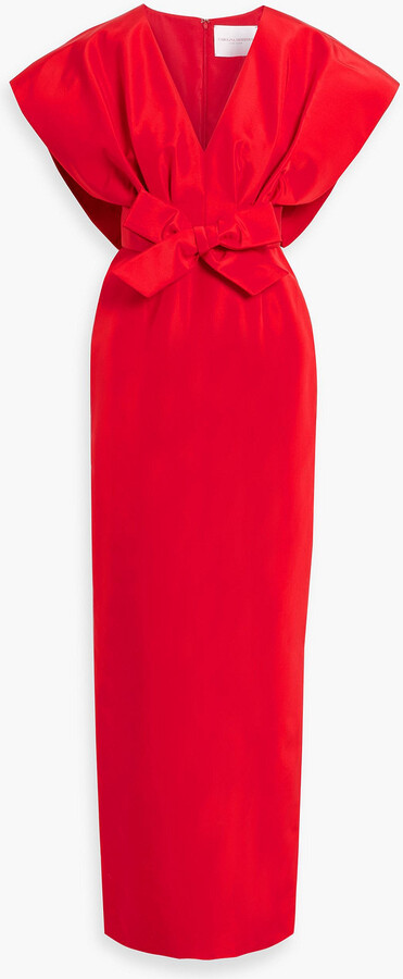 Carolina Herrera Bow-detailed silk-faille gown