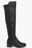 Thumbnail for your product : boohoo Elastic Back Over The Knee High Boots