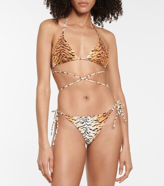 Reina Olga Miami tiger-print bikini bottoms