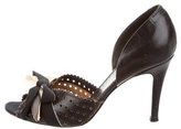 Thumbnail for your product : Pedro Garcia Leather Peep-Toe Pumps