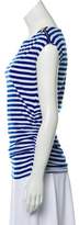 Thumbnail for your product : MICHAEL Michael Kors Zip-Accented Striped Top
