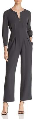 Emporio Armani Gray Pleated Cropped Jumpsuit