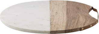 Lifestyle Traders Luxe Wood And Marble Round Cheese Board