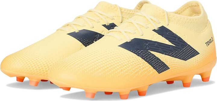 New Balance Tekela Magique FG V4+ Soccer Cleats Shoes Parchment/Clementine/Hot Mango : US Men's 9.5 - Women's 11 Medium, Synthetic