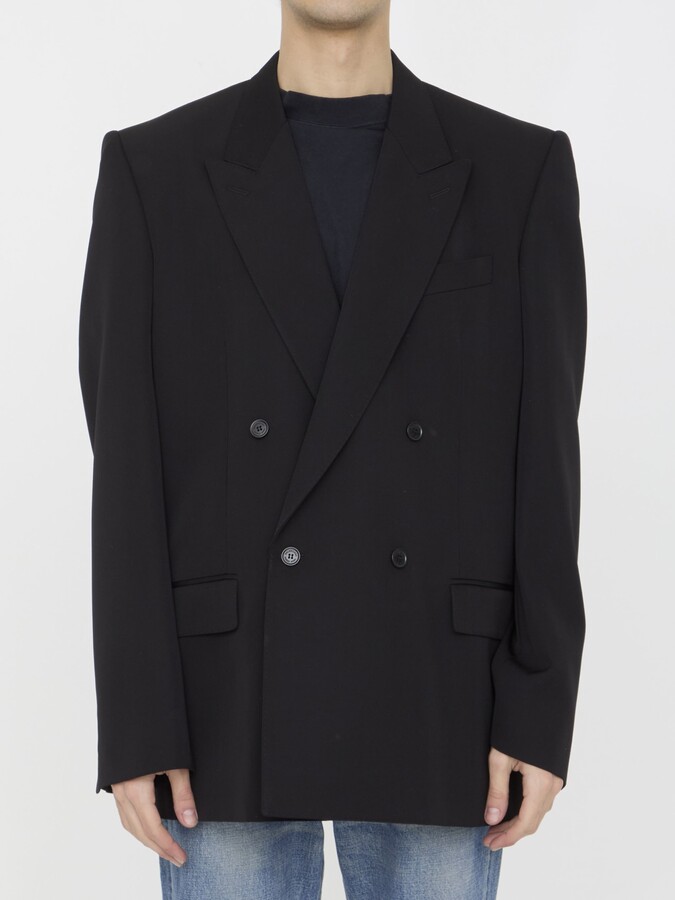 Balenciaga Oversized Blazer - ShopStyle Wool Coats