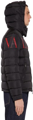 Valentino Hooded Nylon Down Coat