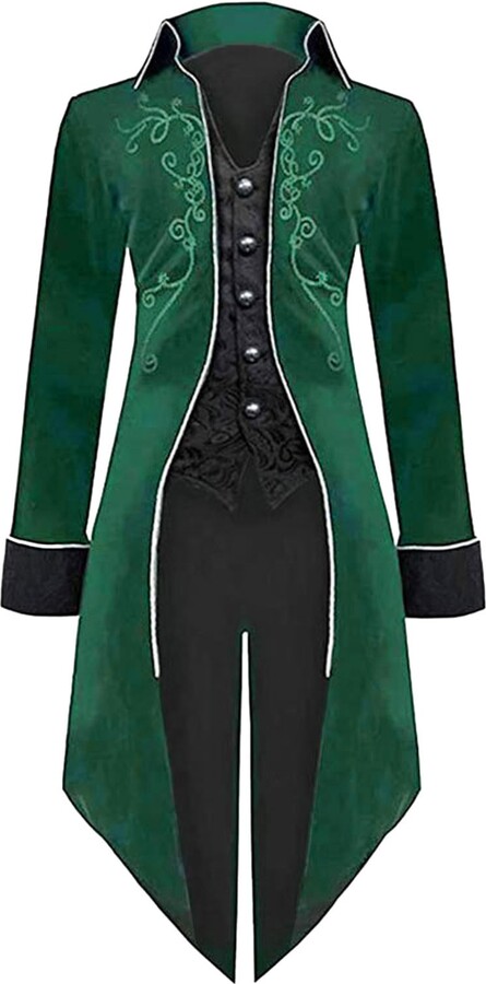 Generic Gothic Clothing Men's Steampunk Coat Men's Medieval