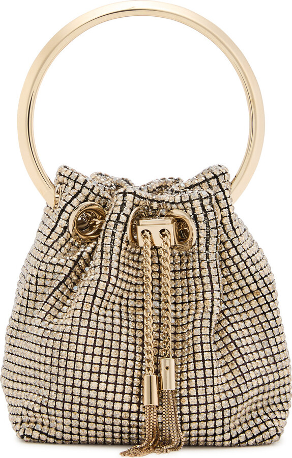 Jimmy Choo Bon Bon Micro Crystal-embellished Bucket bag