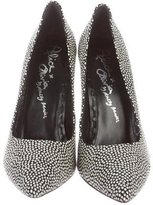 Thumbnail for your product : Alice + Olivia Embossed Leather Pointed-Toe Pumps