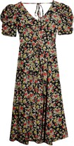 Thumbnail for your product : Topshop Grunge Floral Print Midi A-Line Dress