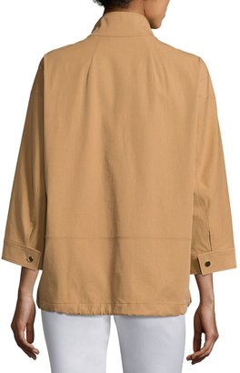 Lafayette 148 New York Xyler Italian Pima Cotton Jacket, Plus Size