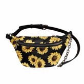 Thumbnail for your product : SEANATIVE Hawaiian Style Brown Floral Ladies Fashion Shoulder Backpack Sling Bag Women Leather Chest Pack for Travel