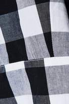 Thumbnail for your product : Walter W118 By Baker Asymmetric Tie-front Checked Cotton Top