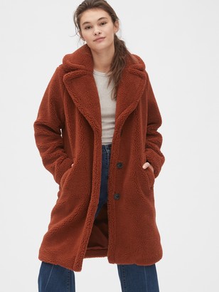 long teddy coat gap