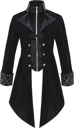 Bluey Costume Mens Medieval Steampunk Tailcoat Jacket Victorian
