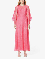pink silk dress long sleeve