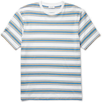 Sunspel Striped Cotton-Jersey T-Shirt - Men - Blue