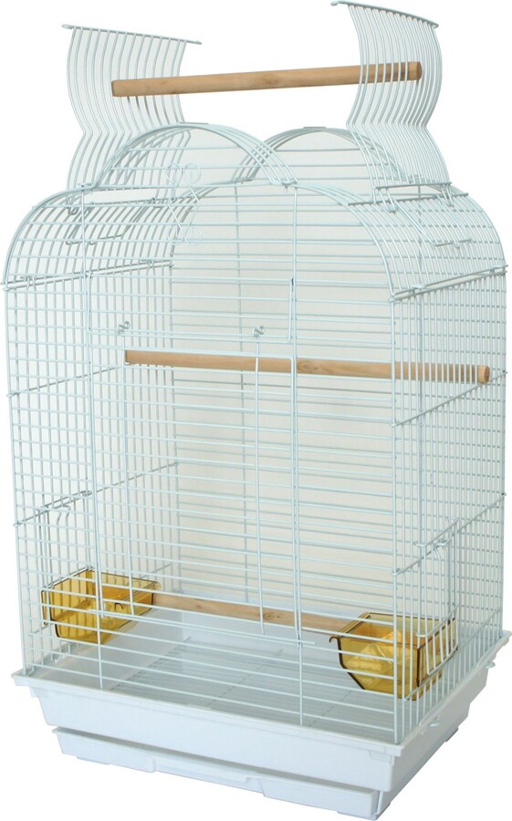 YML Open Shell Top Bird Cage, Medium, White