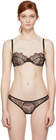 fleur du mal black rose lace demi bra