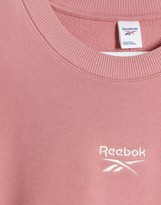 Thumbnail for your product : Reebok boyfriend fit sweatshirt with central logo in pink exclusive to ASOS