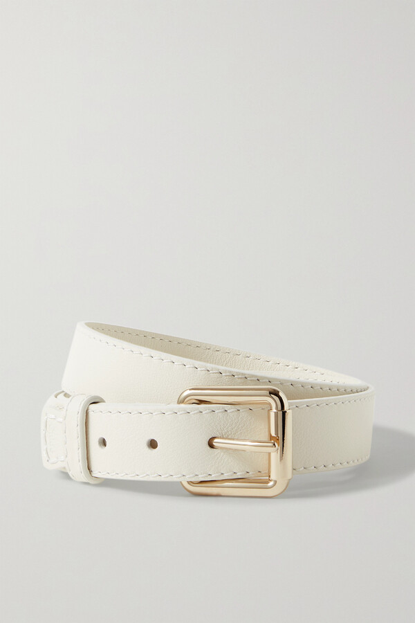 WN251 5 SIZES .5" WIDE GLOSSY WHITE LEATHER FASHION BELT FOR WOMEN 