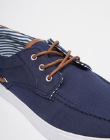 Thumbnail for your product : ASOS Boat Shoes in Navy Canvas