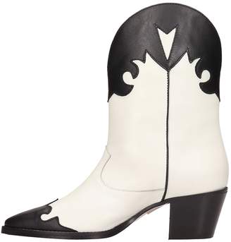 Paris Texas Tex Black White Ankle Boots