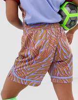 Thumbnail for your product : ASOS 4505 4505 football short with dolphin hem in animal print