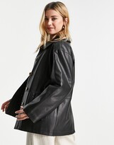 Thumbnail for your product : Urban Code Urbancode button up faux leather jacket