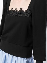 Thumbnail for your product : BAPY BY *A BATHING APE® Lace-Embroidered Puff-Sleeve Top