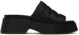 Thumbnail for your product : Ganni Black Padded Retro Pool Platform Sandals