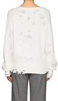 Thumbnail for your product : Helmut Lang Women's Distressed Cotton-Wool V-Neck Sweater - Ivorybone