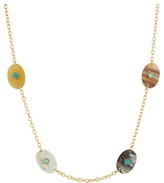 Thumbnail for your product : Lauren Ralph Lauren Cape Horn 36" Chain With Oval Horn With Turq Cabs With Lobster Closure