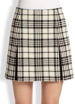 Thumbnail for your product : Carven Plaid Wool Mini Skirt