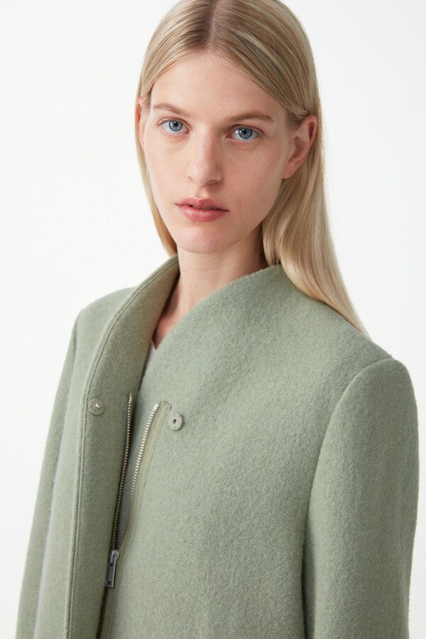 Cos Stand Collar Wool Coat ShopStyle