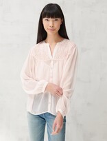 Thumbnail for your product : Lucky Brand Smocked Yoke Peasant Top